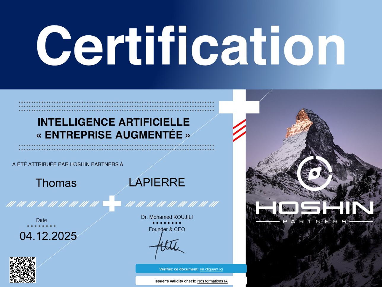 Certification Niveau 2